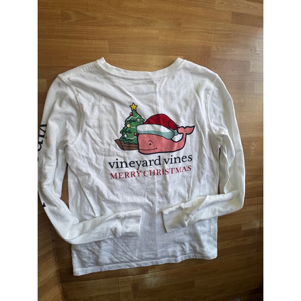 Vineyard Vines Santa Whale Tree Ornaments Long-Sleeve, size 12/14